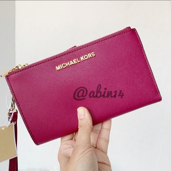 NWT Michael Kors Jet Set Large Double Zip Wristlet - Picture 3 of 14